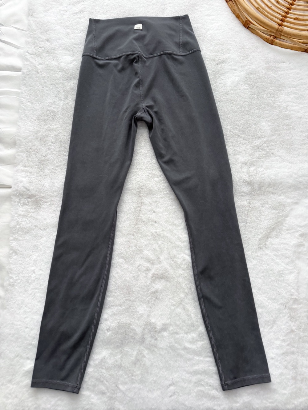 Vuori Washed Studio Legging in Washed Charcoal Gray Women's Performance Leggings - Picture 5 of 11